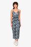 APiece Apart Navy Printed Belted Jumpsuit Size 6