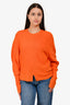 Stella McCartney Orange Wool Crewneck Ribbed Sweater Size 46