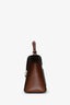 Gucci Brown Leather/Coated Canvas GG Supreme Top Handle Bag
