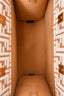 Fendi Brown/ White Leather/Canvas FF Zucca Sunshine Shopping Tote With Strap