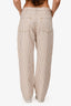 Reformation White/Brown Denim Striped Jeans Size 30