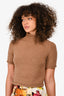 Alexander Wang Brown Wool Mock Neck Top Size M