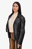 Mackage Black/Knit Leather Faux Sweater Biker Jacket Jacket Size 36