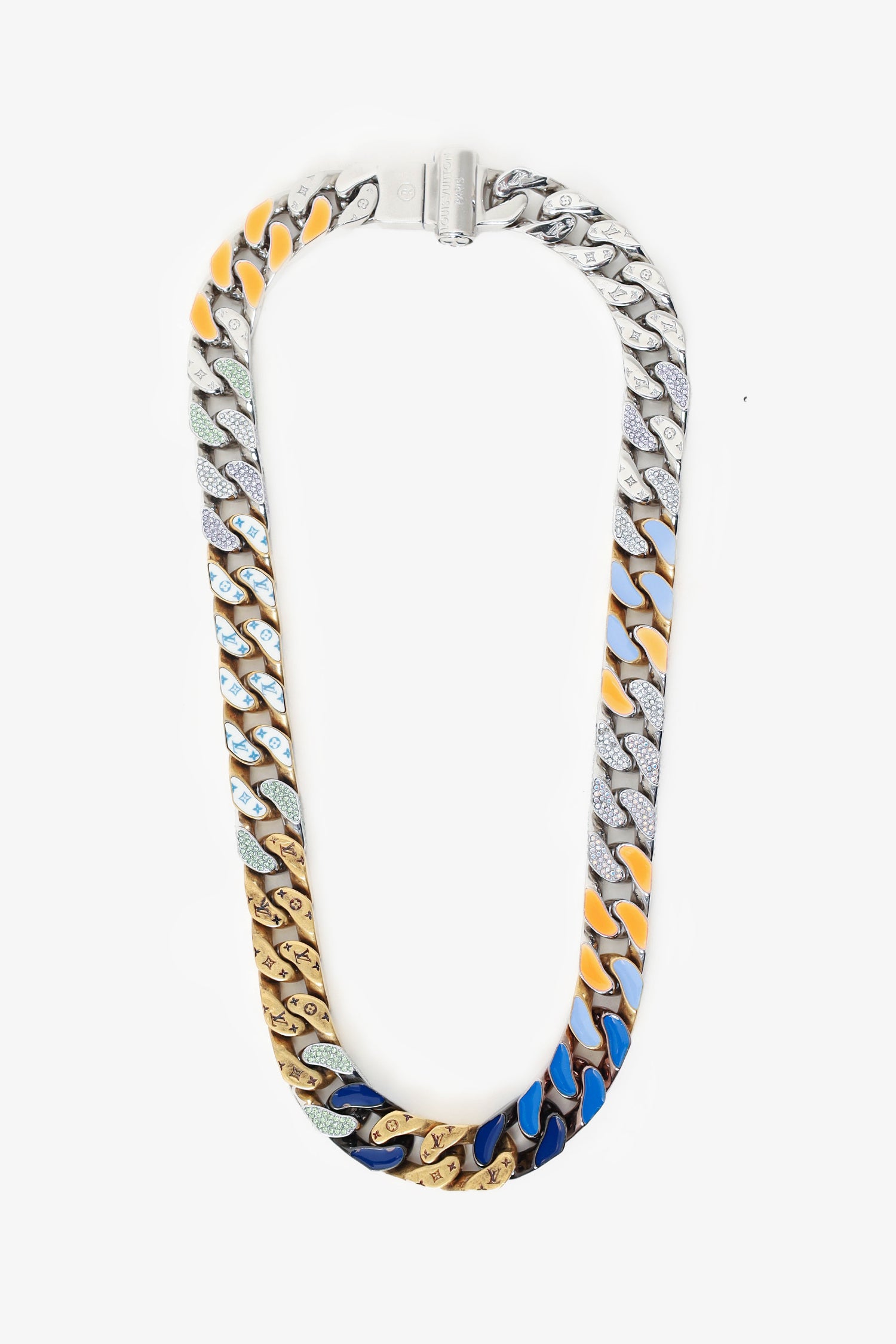 Louis Vuitton Chain Links Patches パッチーズ Louis Vuitton Necklace Chain Links Patches Metallic Multicolor in