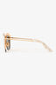 Gucci Gold Tone Metal Crystal Embellished Sunglasses