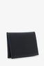 Hermes 2023 Black Chevre Mysore Leather Calvi Duo Compact Card Holder