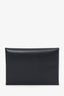 Hermes 2023 Black Chevre Mysore Leather Calvi Duo Compact Card Holder