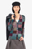 Prada Multicolour Wool Ribbed Stripped Long-Sleeve Cardigan Size 40
