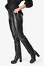 Re/Done Black Leather Straight Leg Pants Size 26