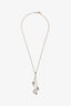 Tiffany & Co. Sterling Silver Logo Charm Pendant Necklace