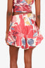 Isla & White Pink Floral Pleated Shorts Size Medium