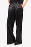 Acne Studios Black Shiny Wide-Leg Pants Size 38