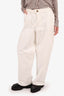 Lanvin White Jeans with Belt Detail Size 38
