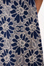 Pre-Loved Chanel™ 2020 Blue/White Crochet Overlay Camelia Midi Sundress Size 40