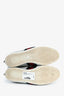 Gucci Silver Metallic Web/Stud Accent Sneakers Size 36