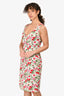 Dolce & Gabbana White Rose V-Neck Sleeveless Dress Size 42