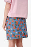 Gucci Blue Denim Strawberry Skirt Size 42