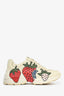 Gucci Beige/Red Strawberry Sneakers Size 36 (As Is)