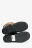 Burberry Beige/Black Tartan Print Shearling Lined Snow Boots Estimated Size 38