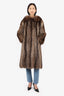 Eaton Brown Raccoon Full Length Fur Coat