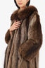 Eaton Brown Raccoon Full Length Fur Coat