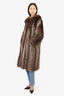 Eaton Brown Raccoon Full Length Fur Coat