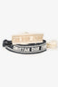 Christian Dior Navy/White Logo Embroidered Friendship Duo Bracelets