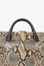 Chloe Burgundy/Python Effect Leather Baylee Tote with Strap