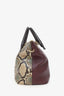 Chloe Burgundy/Python Effect Leather Baylee Tote with Strap