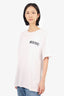 Moschino White Logo Print T-Shirt Size 42 Mens
