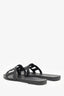 Hermes Black Rubber Aloha Sandals Size 39