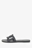 Hermes Black Rubber Aloha Sandals Size 39