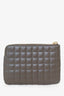 Celine Khaki Green Quilted C-Charm Compact Zip Wallet