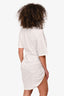 Alexander Wang White Cotton Cinched Asymmetrical Shirt Dress Size S
