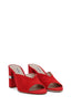 Miu Miu Red Suede Crystal Embellished Heels Size 38.5