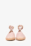 Valentino Pink Leather Rockstud Espadrilles Size 37
