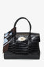Mulberry Black Patent Leather Croc Embossed Bayswater Bag with Twilly