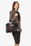 Mulberry Black Patent Leather Croc Embossed Bayswater Bag with Twilly