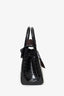 Mulberry Black Patent Leather Croc Embossed Bayswater Bag with Twilly
