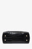 Mulberry Black Patent Leather Croc Embossed Bayswater Bag with Twilly