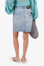Gucci X Disney Blue Denim Mickey Mouse Patch Mini Skirt Size 40