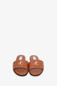 Jimmy Choo Brown Leather JC Flat Slides Size 37.5