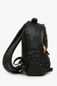 Louis Vuitton 2017 Black Leather 'Flower' Palm Springs PM Backpack