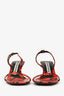 Alexander Wang Red Snakeskin Embossed Heeled Sandals Size 36