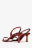 Alexander Wang Red Snakeskin Embossed Heeled Sandals Size 36