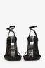 Alexander Wang Black Satin Crystal Embellished Blake Sandals Size 35