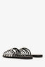 Giuseppe Zanotti Black Leather Crystal Embellished Sandals Size 36