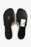 Giuseppe Zanotti Black Leather Crystal Embellished Sandals Size 36