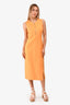 Akris Orange Cotton/Silk Midi Dress Size 4