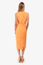 Akris Orange Cotton/Silk Midi Dress Size 4
